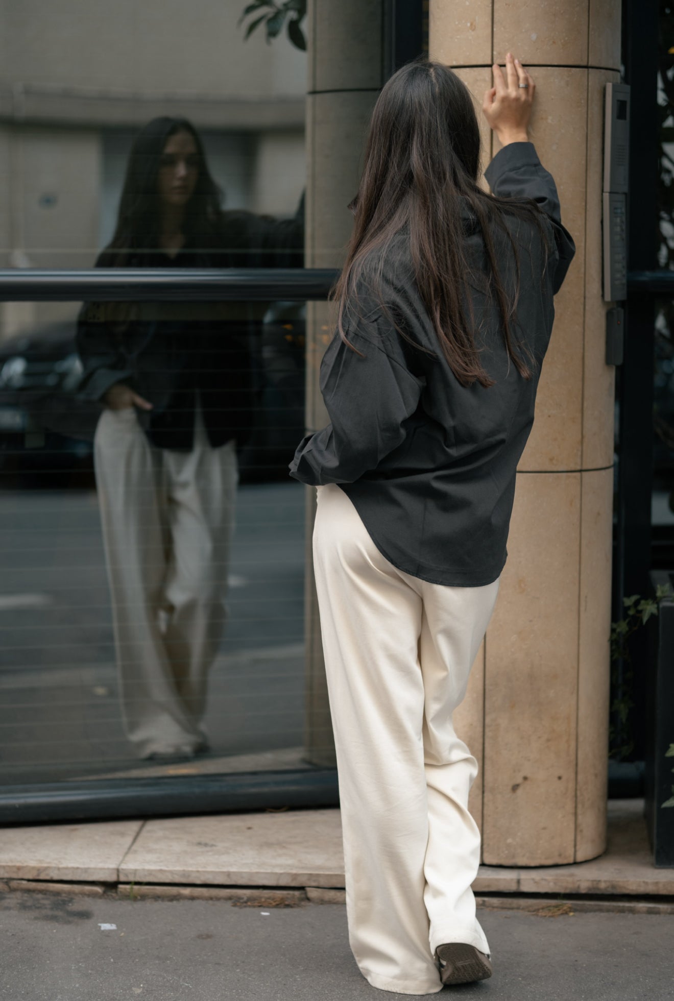 Chemise oversize noir