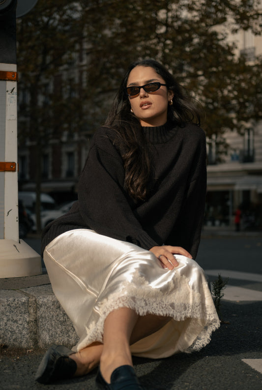 Pull col cheminé - Choco