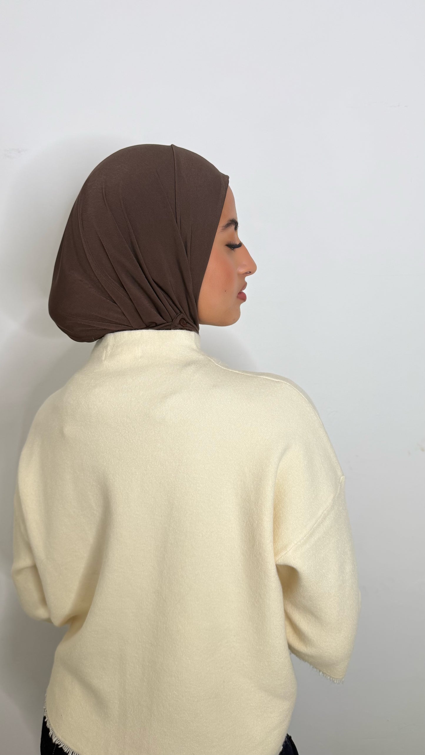 Cagoule en JERSEY Marron foncé