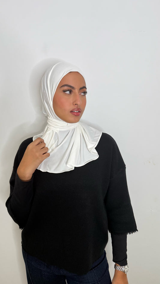 Cagoule en JERSEY - Blanc