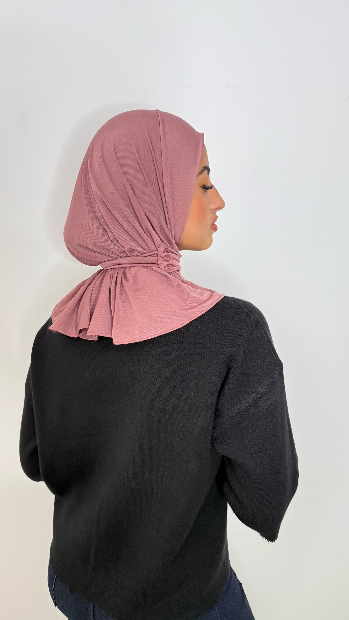 Cagoule en JERSEY- Vieux Rose