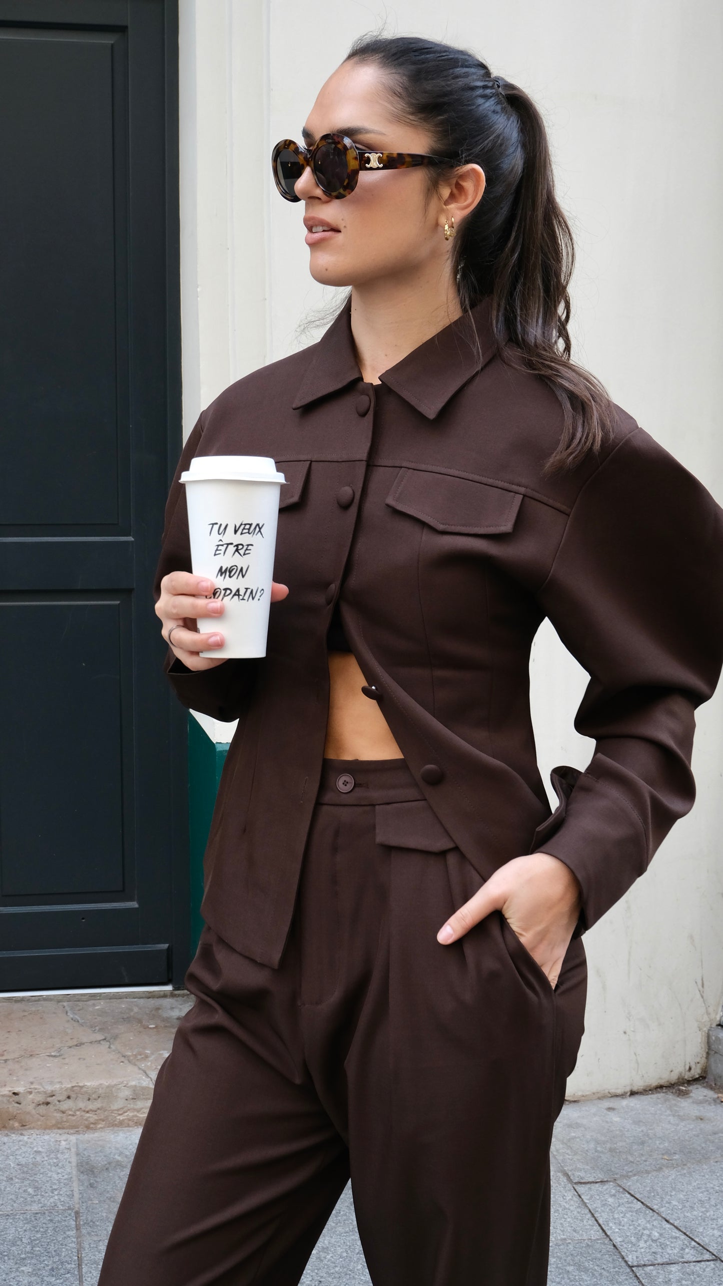 Ensemble manches BALLON- choco