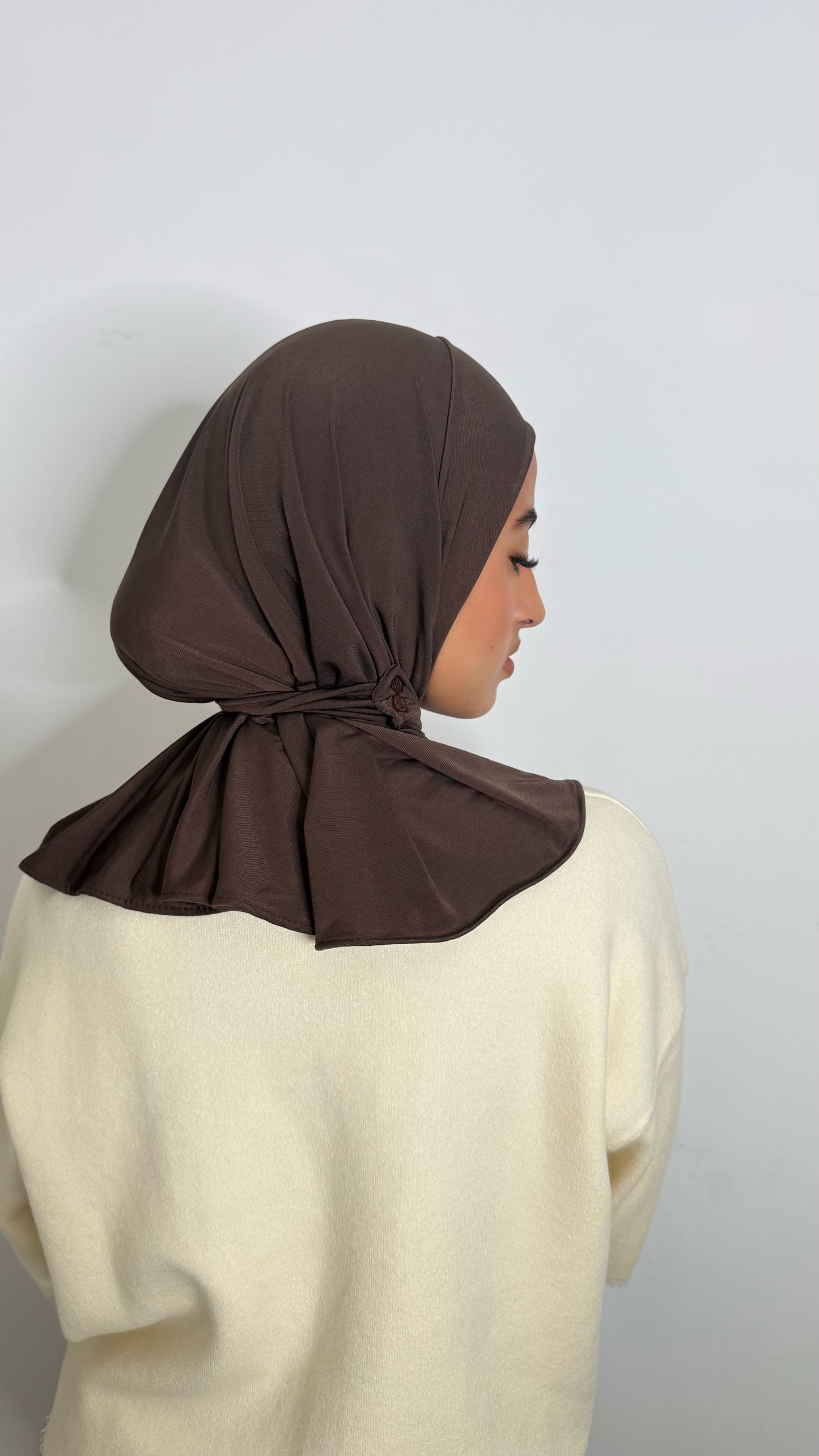 Cagoule en JERSEY Marron foncé