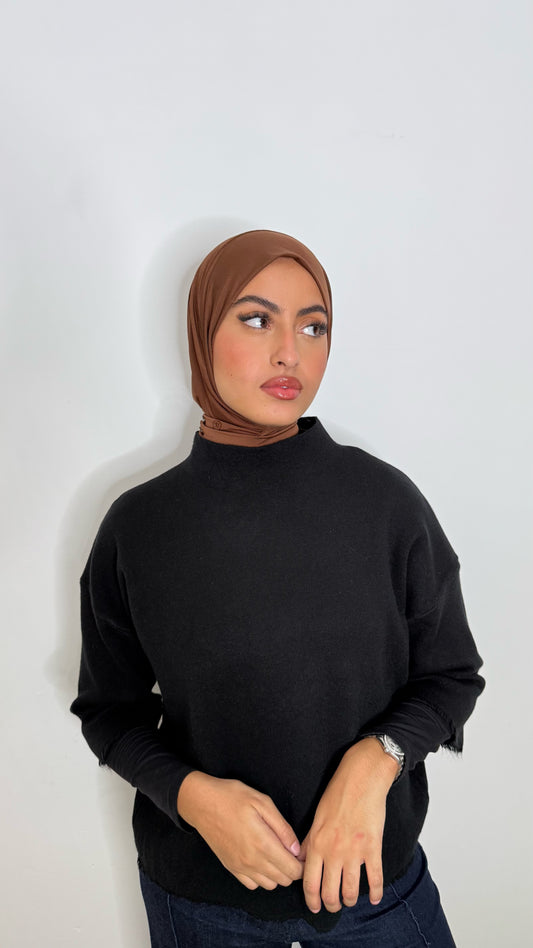 Cagoule en JERSEY chocolat