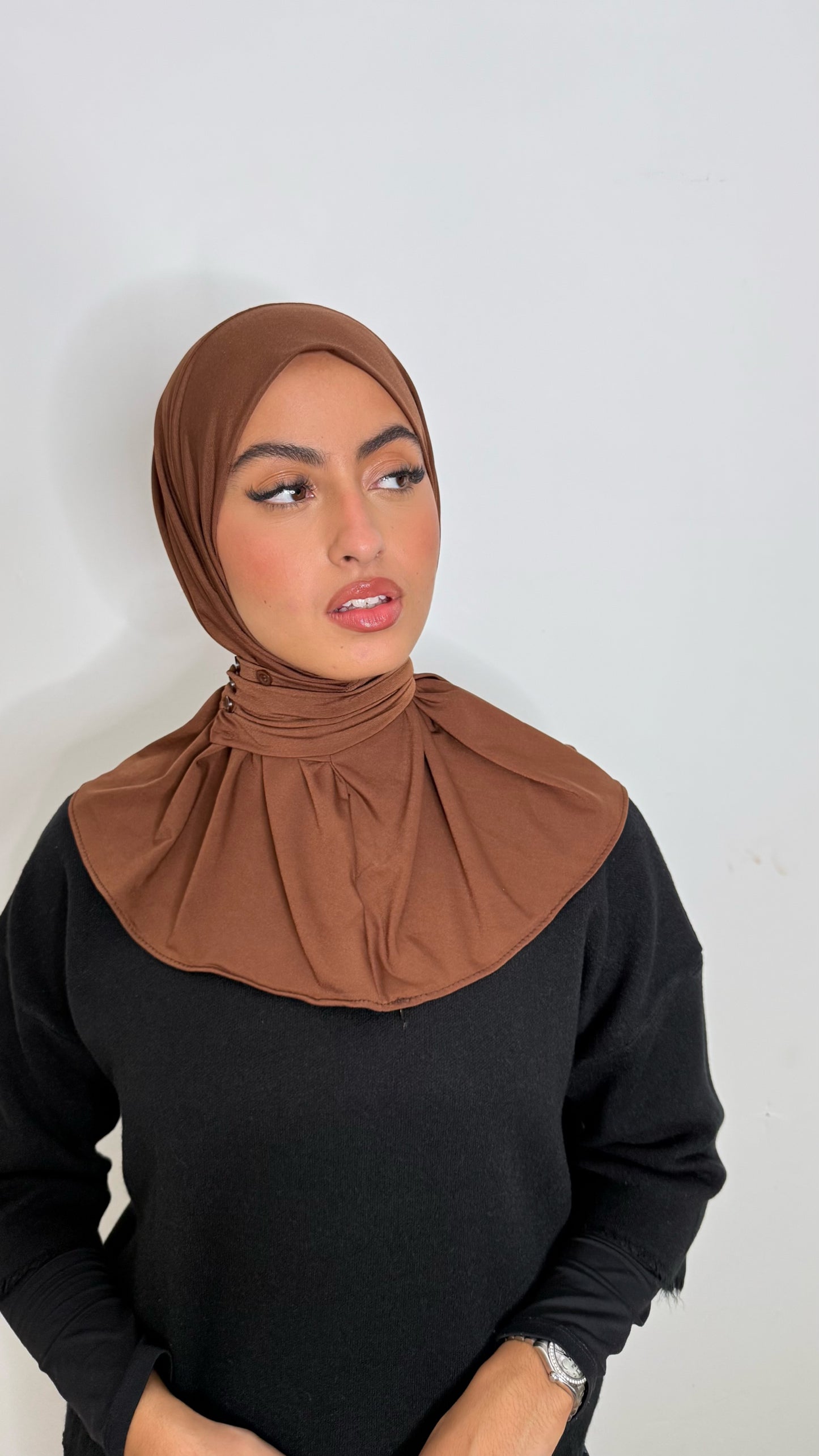 Cagoule en JERSEY chocolat