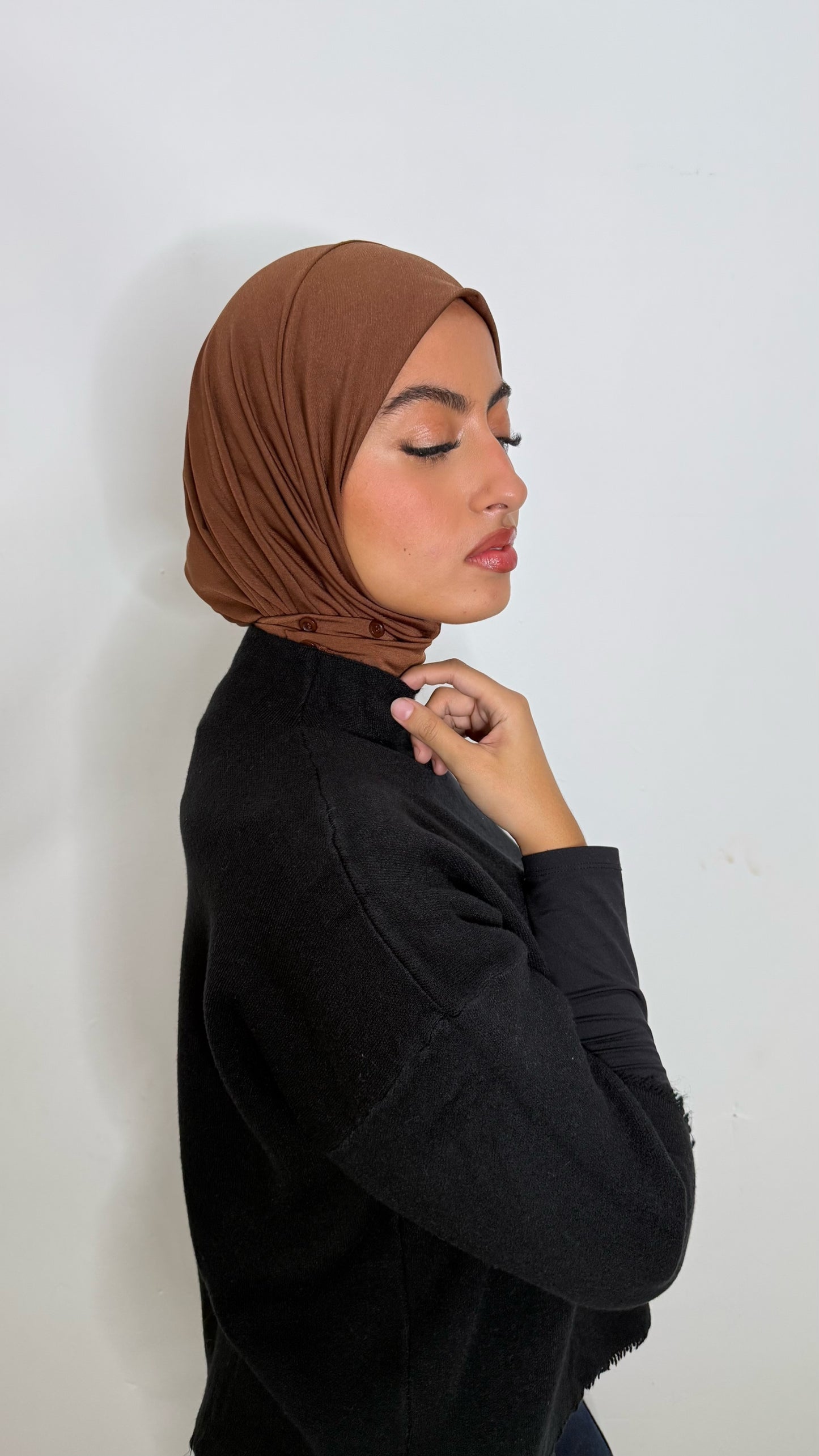 Cagoule en JERSEY chocolat