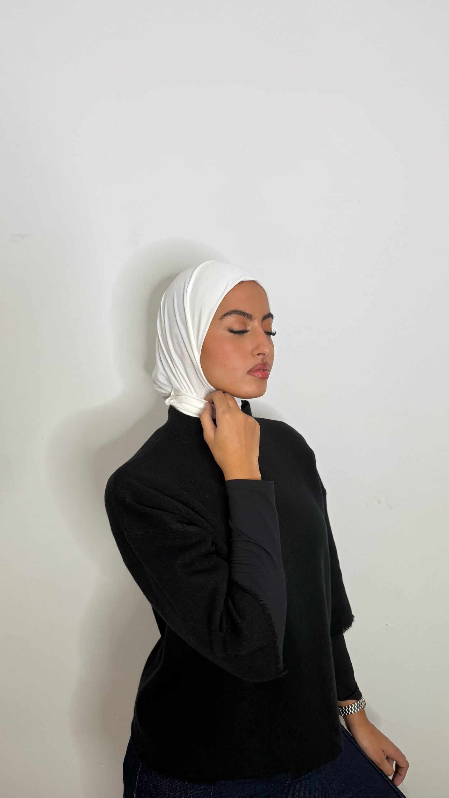 Cagoule en JERSEY - Blanc