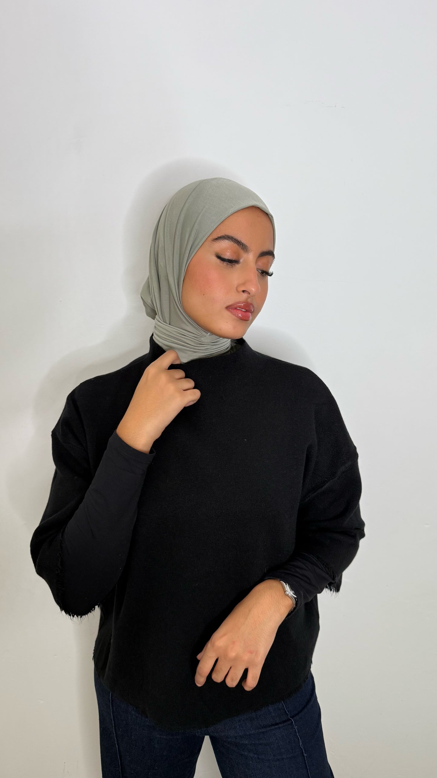 Cagoule JERSEY- Vert Sauge