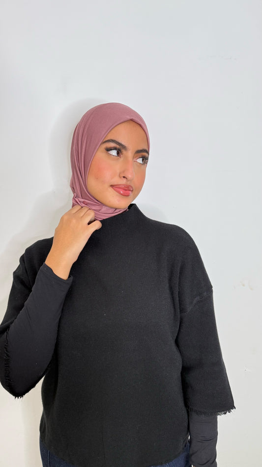 Cagoule en JERSEY- Vieux Rose