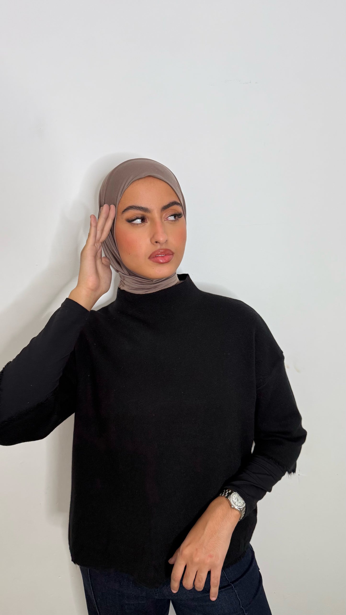 Cagoule JERSEY- Taupe