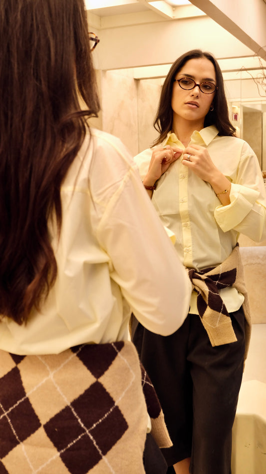 chemise jaune beurre