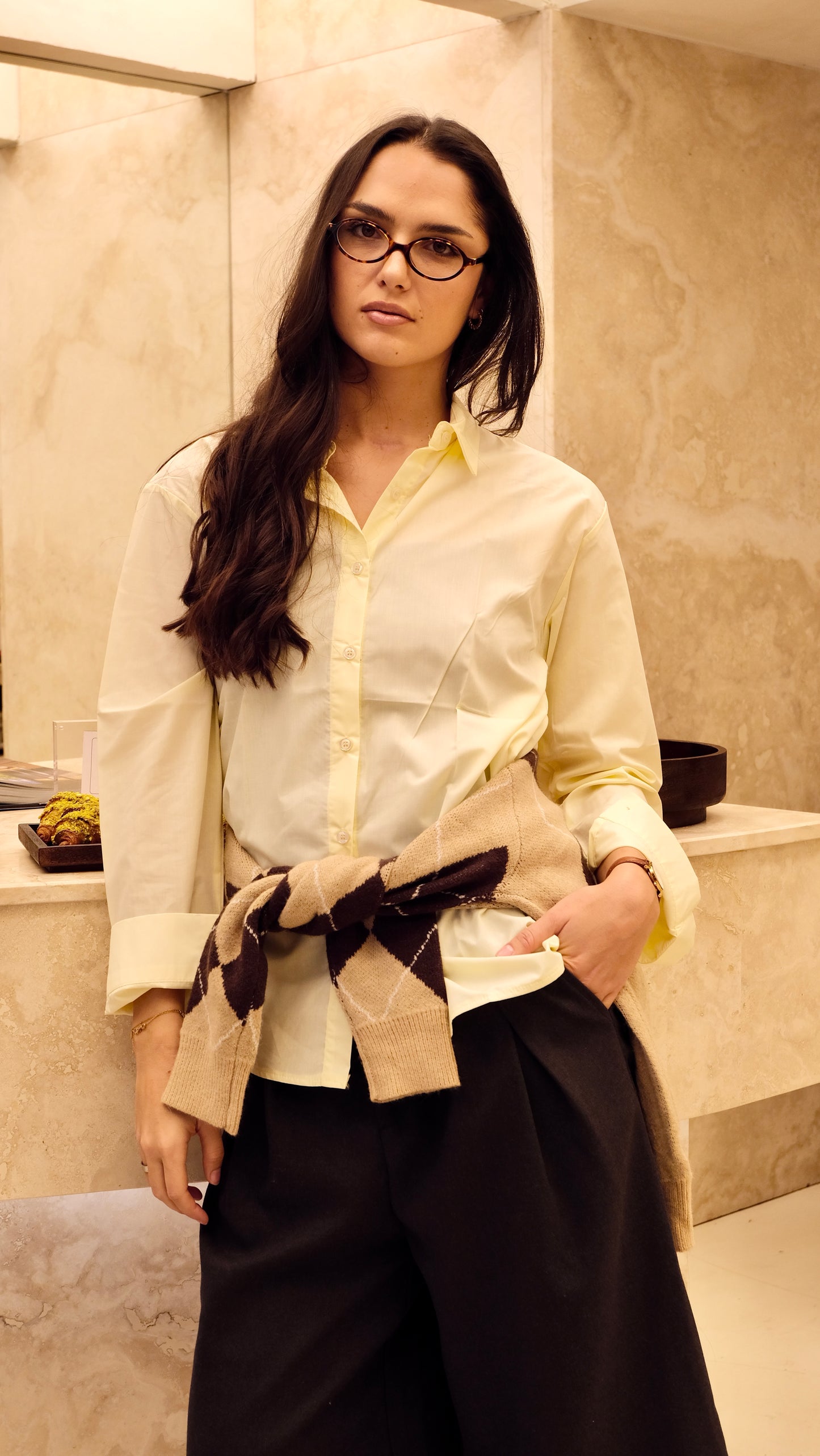 chemise jaune beurre