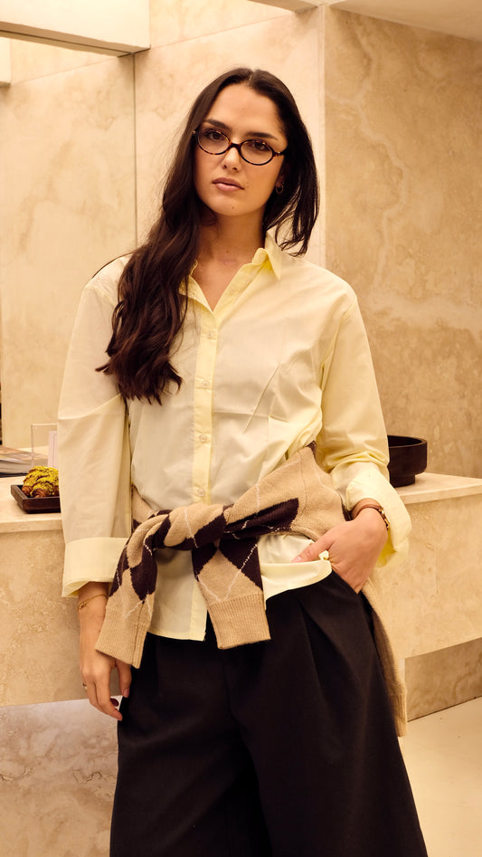 chemise jaune beurre